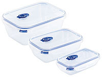 Rosenstein & Söhne 3 boîtes de conservation avec fonction mise sous vide  Rectangles; Lunchbox-Sets Lunchbox-Sets Lunchbox-Sets Lunchbox-Sets 