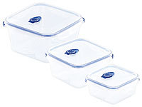 Rosenstein & Söhne 3er-Set Frischhalte-Dosen, quadratisch; Lunchbox-Sets Lunchbox-Sets Lunchbox-Sets 
