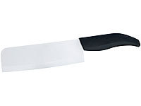 Rosenstein & Söhne Nakiri-Keramik-Hackmesser, 15-cm-Klinge (weiß); Messerschärfer für Keramik- und Stahlmesser Messerschärfer für Keramik- und Stahlmesser Messerschärfer für Keramik- und Stahlmesser 