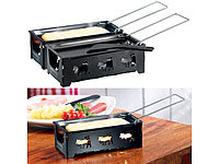 Rosenstein & Söhne Faltbares Teelicht-Raclette für 1 Person, mit Schaber; Käsefondue-Töpfe Gusseisen Käsefondue-Töpfe Gusseisen Käsefondue-Töpfe Gusseisen Käsefondue-Töpfe Gusseisen