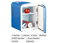 Rosenstein & Söhne Mini-Kühlschrank mit Warmhalte-Funktion, für 12 & 230 V, 4 Liter, blau; Kfz-Filterkaffee-Maschinen Kfz-Filterkaffee-Maschinen Kfz-Filterkaffee-Maschinen 
