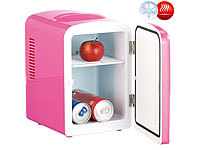 Rosenstein & Söhne Mini-Kühlschrank AC/DC, 12/230V 4l, mit Warmhalte-Funktion, pink