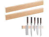 Rosenstein & Söhne 2er-Set durchgehende Magnet-Messerleisten, echtes Eichen-Holz, massiv; Messerschärfer für Keramik- und Stahlmesser Messerschärfer für Keramik- und Stahlmesser Messerschärfer für Keramik- und Stahlmesser Messerschärfer für Keramik- und Stahlmesser 