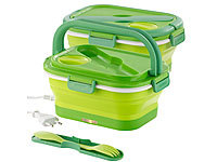 Rosenstein & Söhne 2 lunch box électriques pliables 0,8 L; Lunchbox-Sets Lunchbox-Sets Lunchbox-Sets Lunchbox-Sets 
