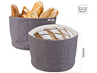 Rosenstein & Söhne 2 corbeilles à pain en coton, Ø 20 cm