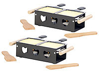 Rosenstein & Söhne 2er-Set Teelicht-Raclette für 2 Personen, mit Schabern und Teelichtern; Popcornmaschinen Popcornmaschinen Popcornmaschinen Popcornmaschinen 