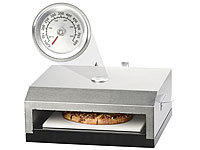 Rosenstein & Söhne Four à pizza pour barbecue avec pierre de cuisson et thermomètre in...