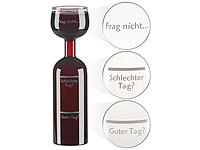 Rosenstein & Söhne 2in1-Weinflasche und XXL-Glas aus Echtglas, mit Aufdruck, 750 ml; Pump-Isolierkannen Pump-Isolierkannen Pump-Isolierkannen Pump-Isolierkannen 