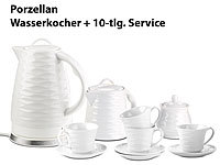 Rosenstein & Söhne Porzell-Wasserkocher WSK-270.rtr, 1,7 l, 1500W mit Kaffee-/Tee-Service; Wasserkocher mit Temperaturwahl Wasserkocher mit Temperaturwahl Wasserkocher mit Temperaturwahl 