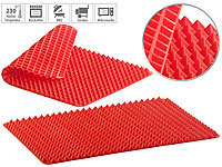 Rosenstein & Söhne 2er-Set Silikon-Backmatten mit Pyramiden-Noppen, antihaftbeschichtet