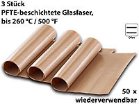 Rosenstein & Söhne Dauer-Backpapier & Antihaft-Bratfolie aus Glasfaser, beige, 3 Stück; Dessertringe Dessertringe Dessertringe Dessertringe 