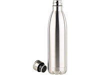 Rosenstein & Söhne Doppelwandige Vakuum-Isolierflasche aus Edelstahl, 750 ml, BPA-frei