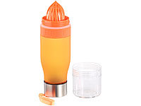 Rosenstein & Söhne Trinkflasche, Zitruspresse & Kräuterwasser-Bereiter, BPA-frei, orange; Smoothie-Maker Smoothie-Maker 