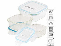 Rosenstein & Söhne 3 boîtes de conservation en verre avec couvercles à clipser; Lunchbox-Sets Lunchbox-Sets Lunchbox-Sets Lunchbox-Sets Lunchbox-Sets 