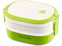 Rosenstein & Söhne Lunchbox mit 2 Etagen und Tragegriff, Clip-Deckel, BPA-frei, 700 ml
