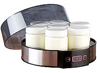 Rosenstein & Söhne Joghurt-Maker mit Zeitschaltuhr, 7 Portionsgläser je 190 ml, 20 Watt; Heißluft-Popcorn-Maker Heißluft-Popcorn-Maker Heißluft-Popcorn-Maker Heißluft-Popcorn-Maker 