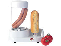 Rosenstein & Söhne Hotdog-Maker mit beheizbarer Stange aus rostfreiem Edelstahl, 350 Watt