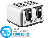 Rosenstein & Söhne Edelstahl-Toaster für 4 Scheiben, 1300 W (Versandrückläufer)