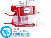 Rosenstein & Söhne Shaved-Ice-Maker mit 4 Eisbechern und Servierhalter(Versandrückläufer); Popcornmaschinen 