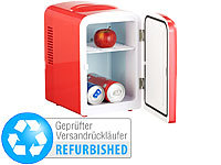 Rosenstein & Söhne Mini-Kühlschrank AC/DC, 12/230V 4l, mit Warmhalte-Funkt., rot, B-Ware; Kfz-Filterkaffee-Maschinen 