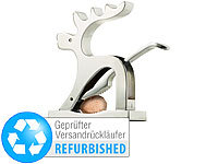 Rosenstein & Söhne Deko-Nussknacker "Elch" aus Vollmetall, Versandrückläufer; Messerschärfer für Keramik- und Stahlmesser, Öl- & Essig-Glas-Spender 