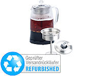 Rosenstein & Söhne 2in1-Glas-Teebereiter & Wasserkocher, Versandrückläufer