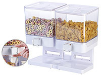 Rosenstein & Söhne Doppel-Spender für Cerealien & Snacks, 33,5 x 30,5 x 16,5 cm, weiß; Popcornmaschinen Popcornmaschinen 
