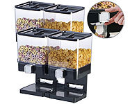 Rosenstein & Söhne 2er-Set Doppel-Spender für Snacks, je 33,5 x 30,5 x 16,5 cm, schwarz; Popcornmaschinen 