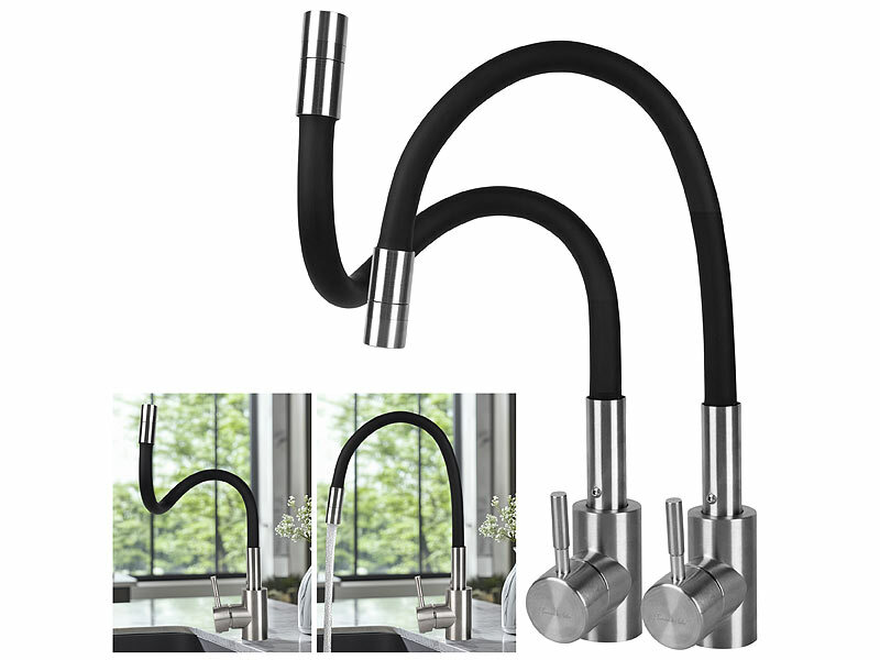 ; Edelstahl-Küchenarmaturen mit flexiblem Silikon-Auslauf, Niederdruck Edelstahl-Küchenarmaturen mit flexiblem Silikon-Auslauf, Niederdruck Edelstahl-Küchenarmaturen mit flexiblem Silikon-Auslauf, Niederdruck 