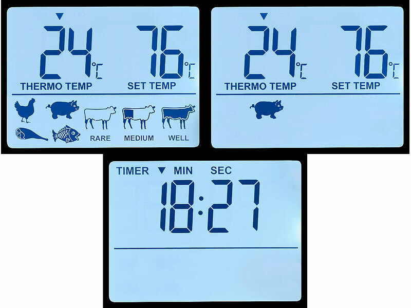 ; Funk Braten- & Grill-Thermometer, Kabellose BT-Grill- und Ofenthermometer mit Garraumtemperaturmessung Funk Braten- & Grill-Thermometer, Kabellose BT-Grill- und Ofenthermometer mit Garraumtemperaturmessung Funk Braten- & Grill-Thermometer, Kabellose BT-Grill- und Ofenthermometer mit Garraumtemperaturmessung 