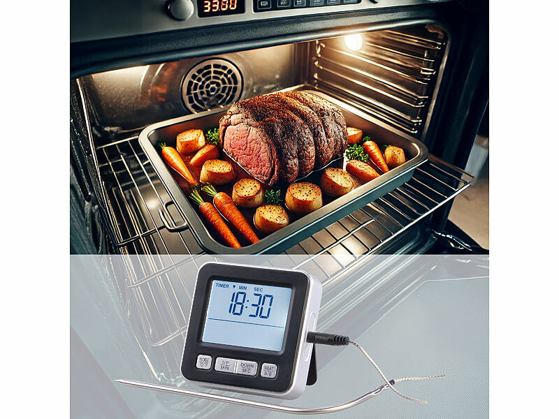 ; Funk Braten- & Grill-Thermometer, Kabellose BT-Grill- und Ofenthermometer mit Garraumtemperaturmessung Funk Braten- & Grill-Thermometer, Kabellose BT-Grill- und Ofenthermometer mit Garraumtemperaturmessung Funk Braten- & Grill-Thermometer, Kabellose BT-Grill- und Ofenthermometer mit Garraumtemperaturmessung 