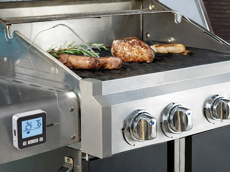 ; Funk Braten- & Grill-Thermometer, Kabellose BT-Grill- und Ofenthermometer mit Garraumtemperaturmessung Funk Braten- & Grill-Thermometer, Kabellose BT-Grill- und Ofenthermometer mit Garraumtemperaturmessung Funk Braten- & Grill-Thermometer, Kabellose BT-Grill- und Ofenthermometer mit Garraumtemperaturmessung 