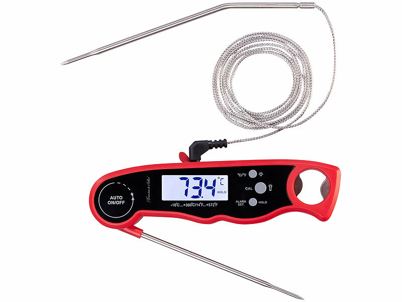 ; Funk Braten- & Grill-Thermometer, Kabellose BT-Grill- und Ofenthermometer mit Garraumtemperaturmessung Funk Braten- & Grill-Thermometer, Kabellose BT-Grill- und Ofenthermometer mit Garraumtemperaturmessung 