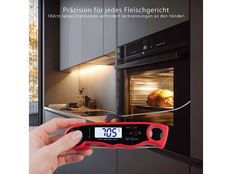 ; Funk Braten- & Grill-Thermometer, Kabellose BT-Grill- und Ofenthermometer mit Garraumtemperaturmessung Funk Braten- & Grill-Thermometer, Kabellose BT-Grill- und Ofenthermometer mit Garraumtemperaturmessung Funk Braten- & Grill-Thermometer, Kabellose BT-Grill- und Ofenthermometer mit Garraumtemperaturmessung 