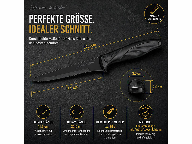 ; Keramik-Küchenmesser, Frühstücksmesser mit Wellenschliff Keramik-Küchenmesser, Frühstücksmesser mit Wellenschliff Keramik-Küchenmesser, Frühstücksmesser mit Wellenschliff