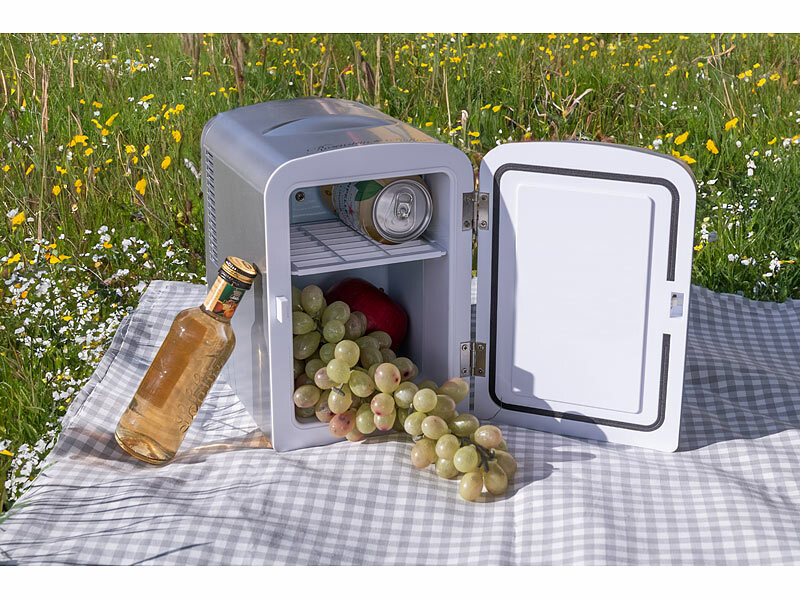 Rosenstein & Söhne Mobiler Mini-Kühlschrank mit Wärmefunktion, 4