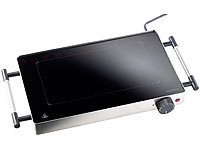 ; Raclette-Grills & Heiße Steine, Glaskeramik-Doppel-Kochfelder mit Infrarot-Wärme 