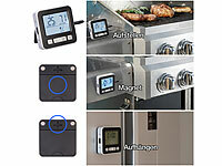 ; Funk Braten- & Grill-Thermometer, Kabellose BT-Grill- und Ofenthermometer mit Garraumtemperaturmessung Funk Braten- & Grill-Thermometer, Kabellose BT-Grill- und Ofenthermometer mit Garraumtemperaturmessung Funk Braten- & Grill-Thermometer, Kabellose BT-Grill- und Ofenthermometer mit Garraumtemperaturmessung 