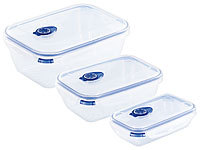 3 boîtes de conservation avec fonction mise sous vide  Rectangles