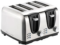 Rosenstein & Söhne Edelstahl-Toaster für 4 Scheiben, 1300 W; Wasserkocher mit Temperaturwahl, HeißluftfritteusenHalogenöfen Wasserkocher mit Temperaturwahl, HeißluftfritteusenHalogenöfen Wasserkocher mit Temperaturwahl, HeißluftfritteusenHalogenöfen Wasserkocher mit Temperaturwahl, HeißluftfritteusenHalogenöfen Wasserkocher mit Temperaturwahl, HeißluftfritteusenHalogenöfen 