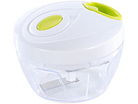 Rosenstein & Söhne Manueller Gemüse & Obst-Zerkleinerer, 2 extrascharfe Stahl-Klingen; Stabmixer Stabmixer Stabmixer