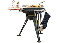 Barbecue à charbon avec tablette latérale