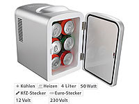 Rosenstein & Söhne Mini réfrigérateur 2 en 1 avec prise 12 / 230 V  Gris