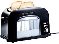 Rosenstein & Söhne Toaster mit Sichtfenster, schwarz, 750 W