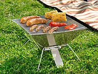 Rosenstein & Söhne Barbecue pliable en acier inoxydable