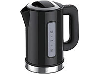 Rosenstein & Söhne Design-Wasserkocher WSK-250.des, 2500W, 1,5L, Temperaturwahl, schwarz