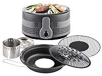 Barbecue nomade à charbon, 30 cm, 2 grilles
