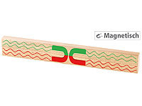 Rosenstein & Söhne Durchgehende Magnet-Messerleiste aus echtem Eichen-Holz, massiv, 36 cm; Frühstücksmesser mit Wellenschliff, Digitale Feinwaagen 