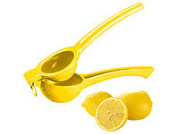 Rosenstein & Söhne Manuelle Zitrus und Saftpresse aus Metall für Zitronen, Ø 7 cm, gelb; Smoothie-Maker Smoothie-Maker Smoothie-Maker 