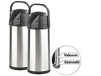 Rosenstein & Söhne 2er-Set doppelwandige Vakuum-Isolierkannen mit Pumpsystem, je 3 l; Digitale Küchenwaagen Digitale Küchenwaagen Digitale Küchenwaagen 
